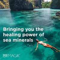 Sea Magik - Face and Body Moisturiser for Dry Skin, Itch Relief Cream for Eczema and Psoriasis, Natural Mineral-Rich Lotion with Hydrating Dead Sea Salt, Vegan, Cruelty Free (75ml)