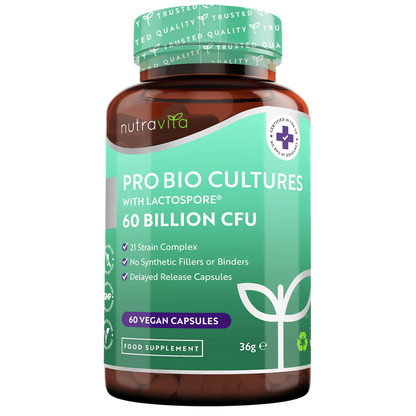 Nutravita 60 Billion CFU Probiotic Cultures - 60 Capsules