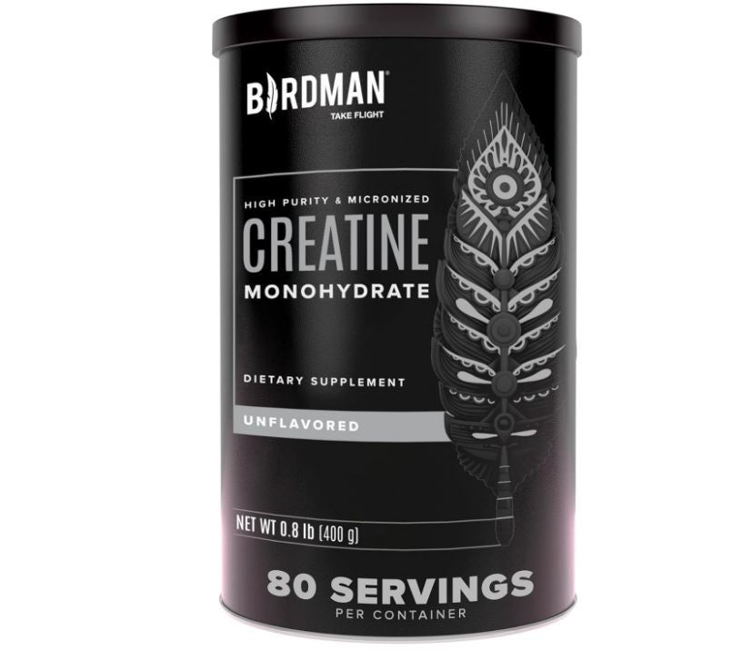 Birdman Micronized Creatine Monohydrate Powder, Organic, Muscle Recovery, Caffeine Free, Creatine Pre Workout, Vegan, Post Workout, Gluten Free, Sugar Free | 80 Servings (5 Grams Each) | 0.8lb