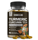 Turmeric Curcumin 1800mg, 95% Curcuminoids for Potency, Superior Absorption with Black Pepper Extract, Raw Whole Root,90 Veggie Caps