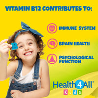 Health4All Kids Vitamin B12 90 2.5µg Sublingual Tablets, Orange Flavoured