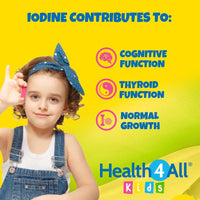 Health4All Kids Sea Kelp Iodine 90 75µg Sublingual Tablets, Orange Flavoured