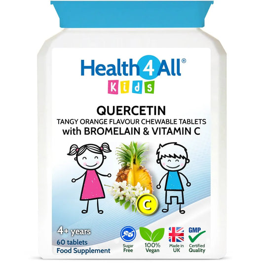 Health4All Kids Quercetin 60 Chewable Tablets, Orange Flavor
