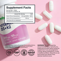 Wellsgoing Vitamin D3 + K2 5000 IU – Bone, Teeth & Immune Support (90 Tablets)