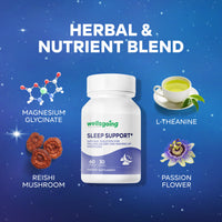 Wellsgoing Sleep Support – Melatonin-Free Relaxation Formula (60 Capsules)