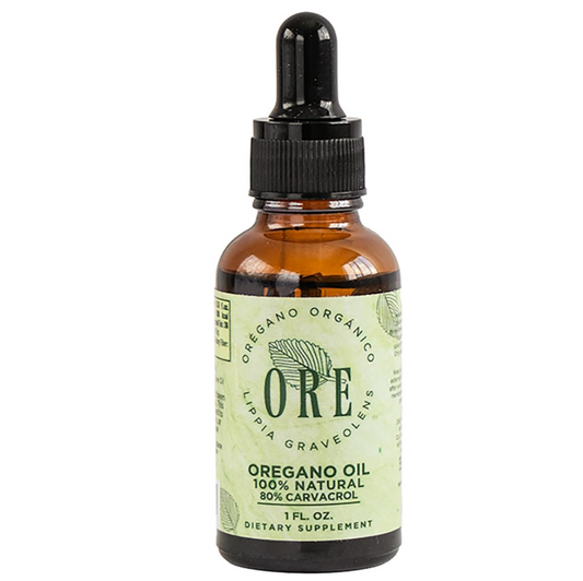 ORE Mexican Oregano Oil Drops 1 oz | 80% Carvacro | Non-GMO | Dropper Bottle