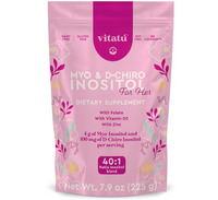 Vitatú | Myo Inositol (4g) & D-Chiro Inositol (1g) Ideal Mix 40:1 | Duration 45 Days | with Folic Acid + Vitamin D3 + Zinc, Powdered Dietary Supplement for Women (225 g)