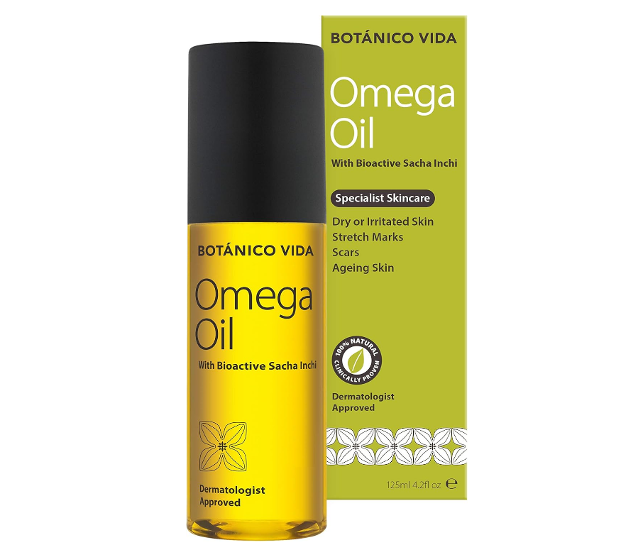 Botanico Vida Omega Oil, 125ml. The 100% Natural Body Oil for Stretch Marks, Scars, Dry Skin. Clinically Proven Skincare