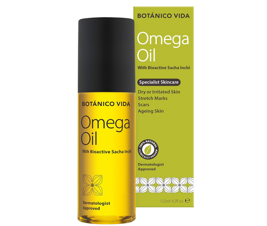 Botanico Vida Omega Oil, 125ml. The 100% Natural Body Oil for Stretch Marks, Scars, Dry Skin. Clinically Proven Skincare