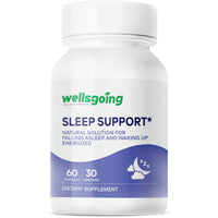 Wellsgoing Sleep Support – Melatonin-Free Relaxation Formula (60 Capsules)