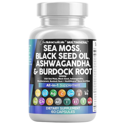 Clean Nutraceuticals MultiMineral™ Sea Moss Black Seed, 60 Capsules