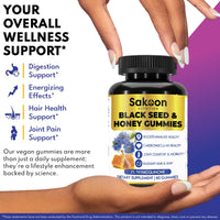 Sakoon Nutrition Black Seed Oil & Honey Gummies