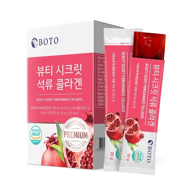 BOTO - Beauty Secret Pomegranate Collagen, 20g x 15 sticks