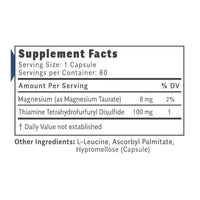 Objective Nutrients Thiamax Vitamin B1 (Thiamine TTFD) Capsules, 100mg, 60 Count