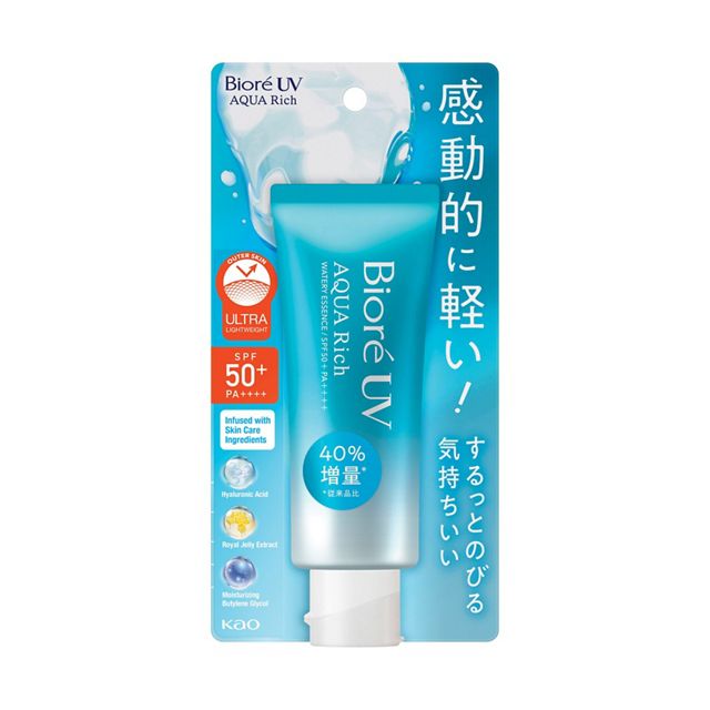 KAO Biore UV Aqua Rich Watery Essence Sunscreen SPF50+/PA++++ 70g / 2.46oz