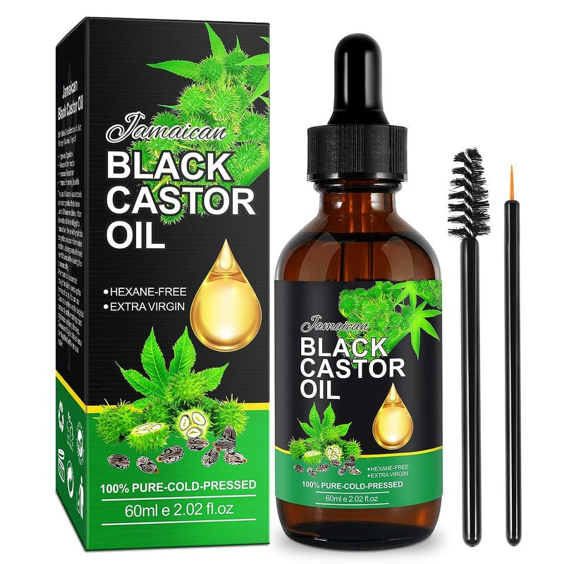 Jamaican Black Castor Oil, 2.02 fl oz, Castor Oil for Hair Growth, Nourishes and Hydrates Hair, Skin & Nails, Prevents Hair Breakage, Organic Hair Growth Oil, Natural Hair Care Oil, Cruelty Free