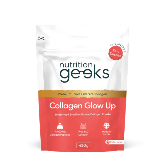 Nutrition Geeks Collagen Glow Up Powder, 420g / 14.8 oz,  1 month supply