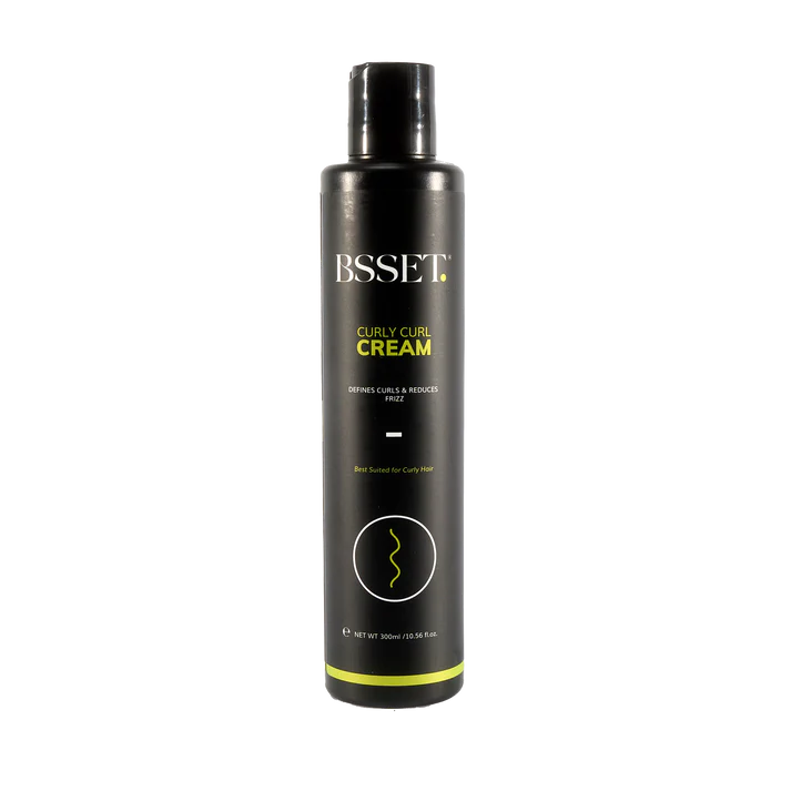 BSSET Curly Curl Cream, Defines Curls Reduces Frizz - For Type 3 Curly Hair, 300 ml