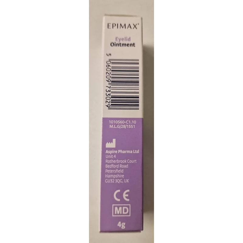 EPIMAX Eyelid Ointment, 4g - A Soothing moisturiser to Help Relieve eyelids That are Dry, Itchy, red, and Flaky