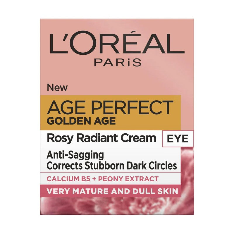 L'Oreal Paris Age Perfect Golden Age Rosy Glow Eye Cream for Dark Circles, 15ml