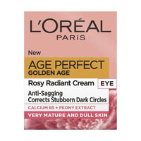 L'Oreal Paris Age Perfect Golden Age Rosy Glow Eye Cream for Dark Circles, 15ml