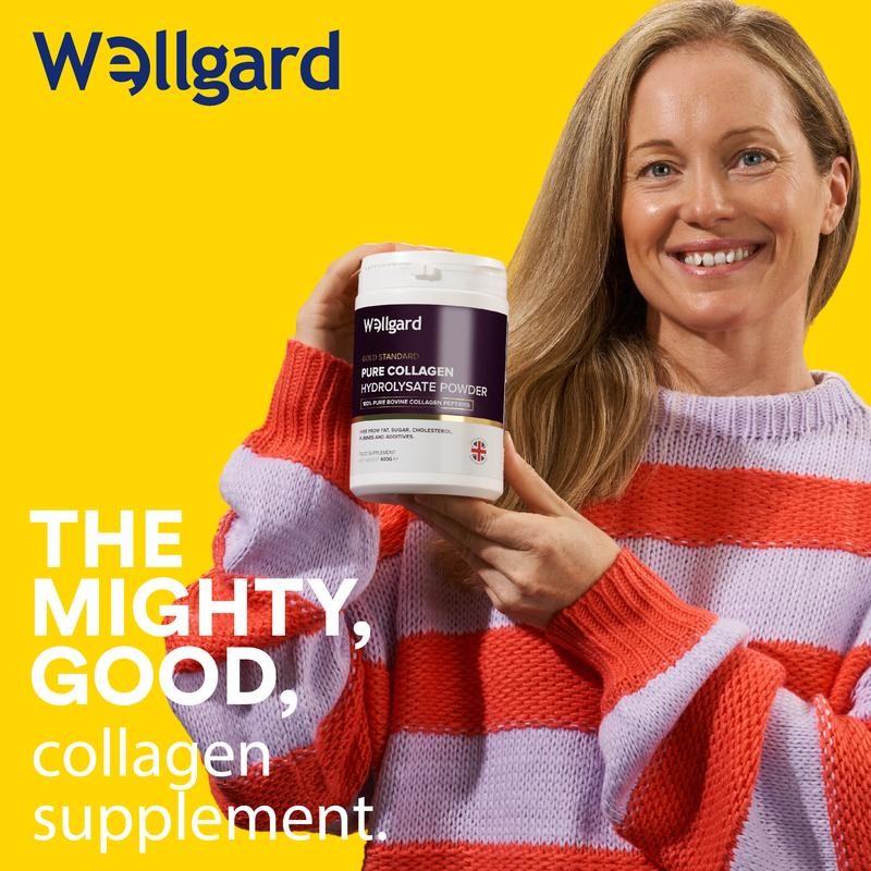 Wellgard Pure Collagen Powder, 14.1 ounce, Gold Standard Bovine Collagen Peptides Powder, High Levels of The 8 Essential Amino Acids, Made in UK
