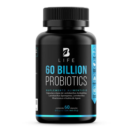 B Life 60 Billion Probiotics | 60 Billones de Probióticos, 120 Cápsulas | 500 mg