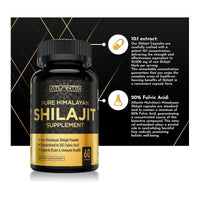 Shilajit Supplement Capsules, 10,000mg Equivalent per Serving, Made in The USA, Shilajit for Men & Women, 60 Capsules