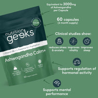 Nutrition Geeks Ashwagandha KSM 66 Complex - 60 Capsules(2 Month Supply)