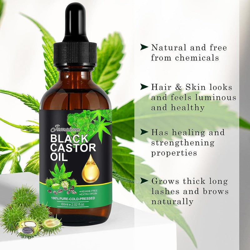 Jamaican Black Castor Oil, 2.02 fl oz, Castor Oil for Hair Growth