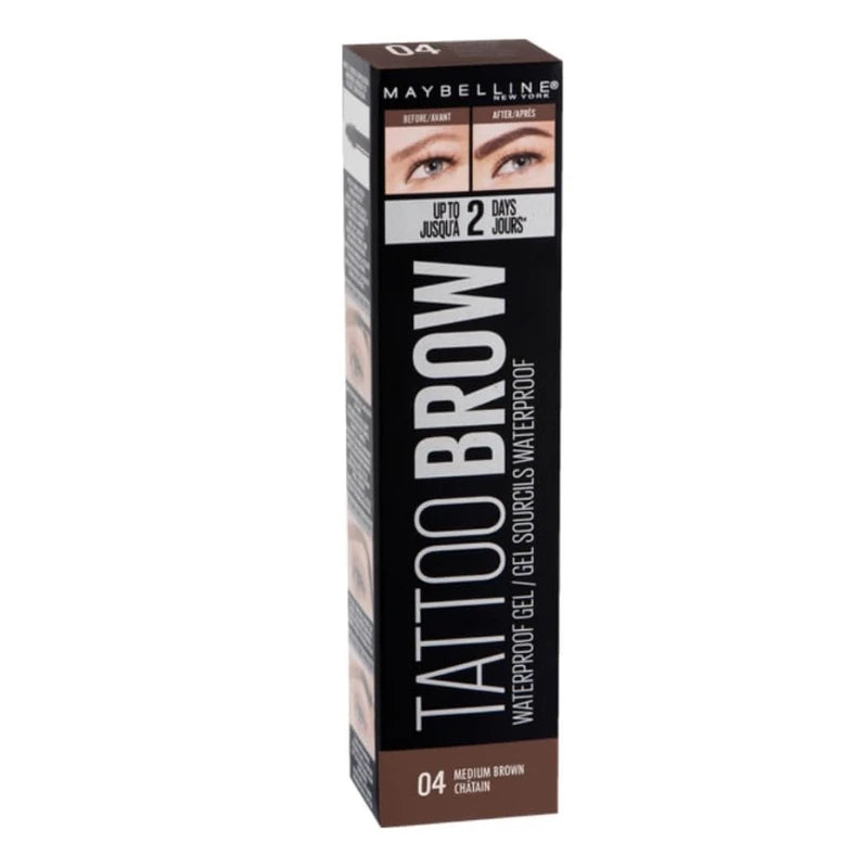 Maybelline Eyebrow, Tattoo Brow Longlasting Waterproof Eyebrow Gel 04 Medium Brown