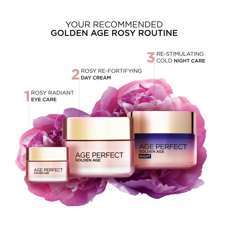 L'Oreal Paris Age Perfect Golden Age Rosy Glow Eye Cream for Dark Circles, 15ml