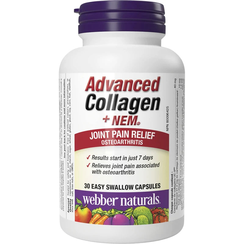 Webber Naturals Advanced Collagen with Natural Eggshell Membrane (NEM), Capsule, 30 Count