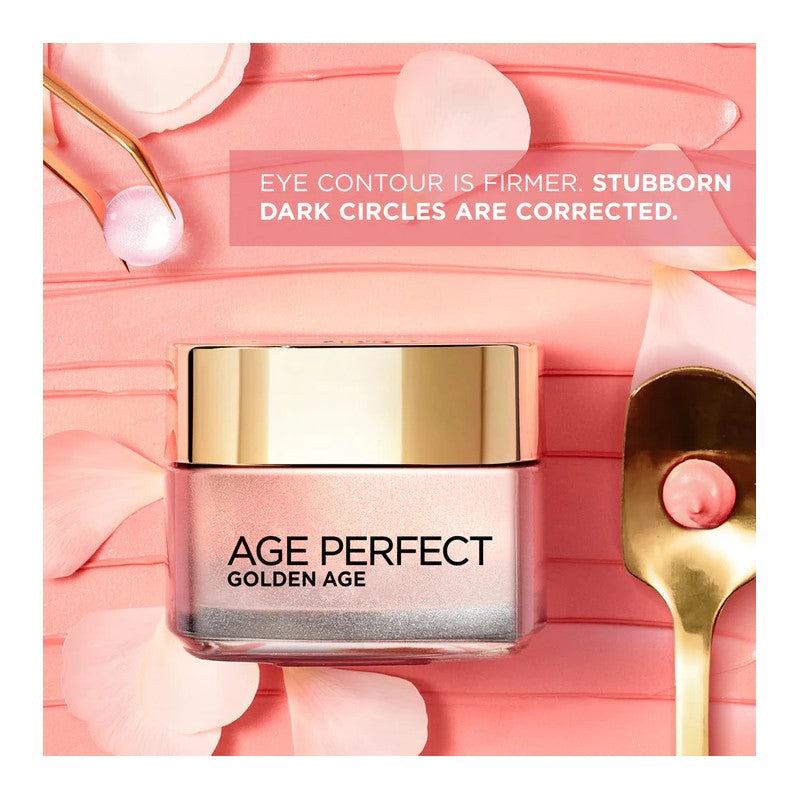 L'Oreal Paris Age Perfect Golden Age Rosy Glow Eye Cream for Dark Circles, 15ml