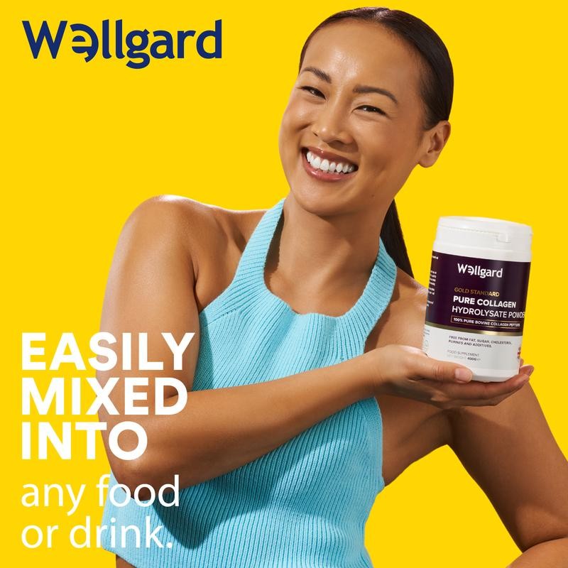 Wellgard Pure Collagen Powder, 14.1 ounce, Gold Standard Bovine Collagen Peptides Powder, High Levels of The 8 Essential Amino Acids, Made in UK