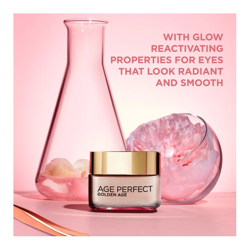 L'Oreal Paris Age Perfect Golden Age Rosy Glow Eye Cream for Dark Circles, 15ml
