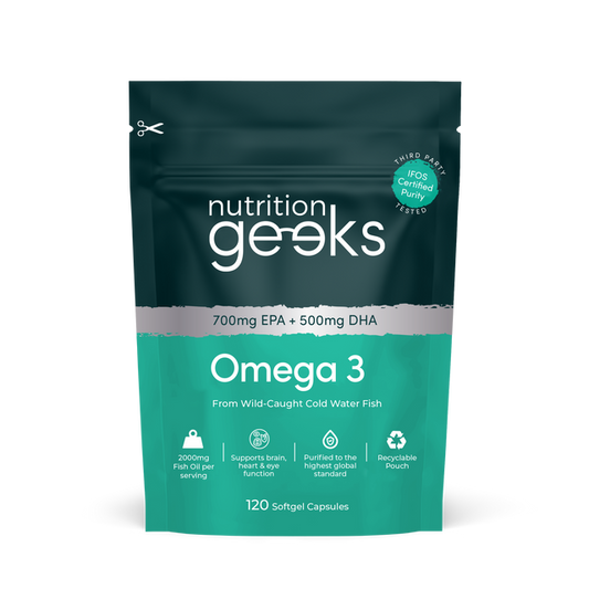 Nutrition Geeks Omega 3, 120 softgel capsules, 2 month supply