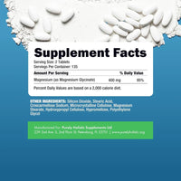 Purely Holistic Magnesium Glycinate 400mg - 270 Magnesium Tablets - for Improved Sleep, Stress Relief & Cramp Defense