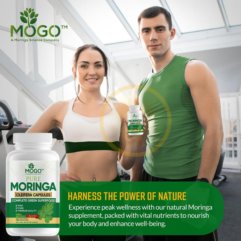 MOGO Organic Moringa Capsules, 350 mg, 180 Capsules