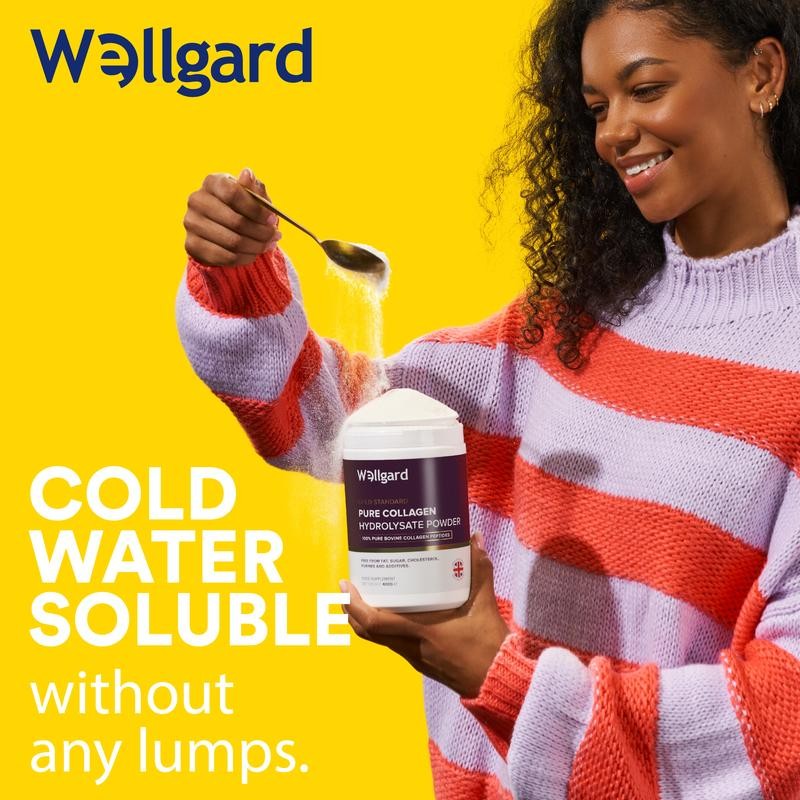 Wellgard Pure Collagen Powder, 14.1 ounce, Gold Standard Bovine Collagen Peptides Powder, High Levels of The 8 Essential Amino Acids, Made in UK