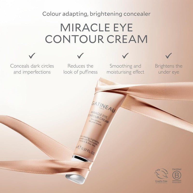 Gatineau - Miracle Eye & Face Contour Cream, Conceal Dark Circles, Hydrating with Hyaluronic Acid & Vitamin E (11ml)