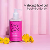 Only Curls Mega Hold Curl Gel 250ml (8.45 fl oz) – Strong Hold Styling Gel for Defined, Long-Lasting, and Frizz-Free Curls – Vegan & Cruelty-Free Curl Care