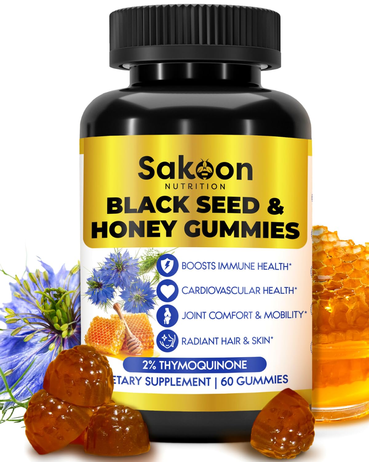 Sakoon nutrition Black Seed Oil & Honey Gummies  | 60 Gummies